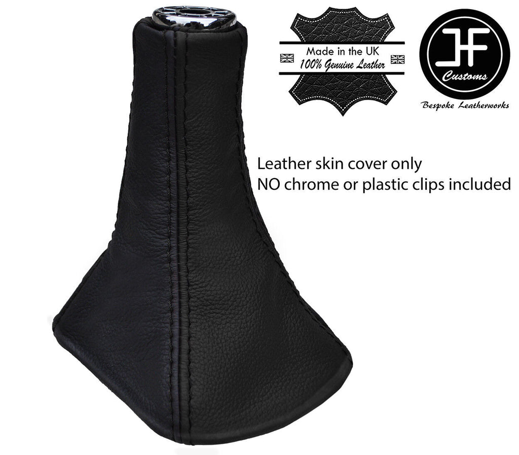 BLACK & BLACK TOP GRAIN LEATHER GEAR GAITER FOR TOYOTA MR2 MK3 SPYDER 2000-2007