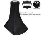 BLACK & BLACK TOP GRAIN LEATHER GEAR GAITER FOR TOYOTA MR2 MK3 SPYDER 2000-2007