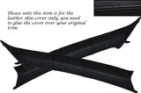 BLACK STITCH 2X A PILLAR COVERS FITS MITSUBISHI EVO 7 8 9 VII VIII IX CUSTOM NEW