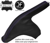 PURPLE STITCH REAL LEATHER SLIM HANDBRAKE GAITER COVER FOR FORD FIESTA MK7 08-13