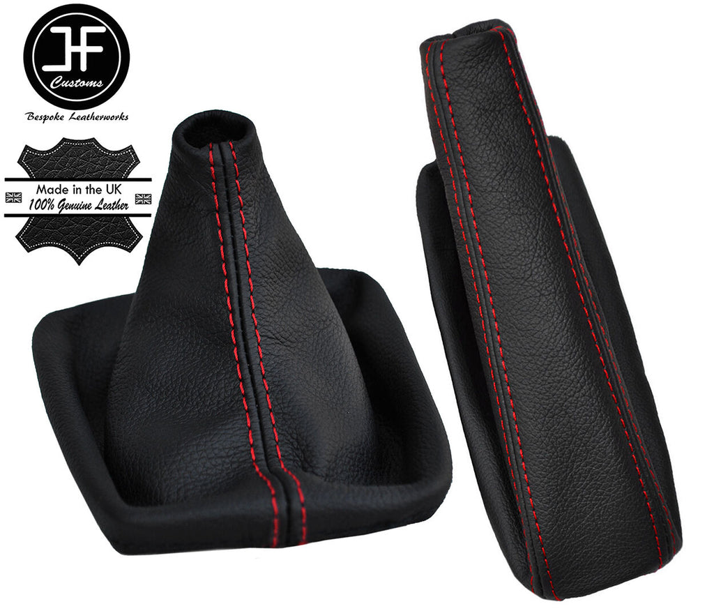 RED STITCH REAL LEATHER GEAR & HANDBRAKE GAITER FITS BMW 3 SERIES E30 82-91