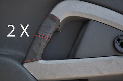 red stitch FITS SMART FORTWO 2008+ PULSE PASSION PURE 2X DOOR HANDLE COVERS