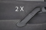 grey stitch FITS VW LUPO 98-05  2X FRONT DOOR HANDLE LEATHER COVERS CUSTOM NEW