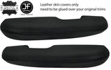 BLACK STITCH 2X DOOR HANDLE ARMREST LEATHER COVERS FITS FORD MUSTANG 1967-1968