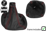RED  STITCH AUTO LEATHER GEAR GAITER+PLASTIC FRAME FOR IVECO DAILY 2007-2014