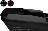 RED STITCHING SUEDE ARMREST LID COVER FOR HONDA CIVIC MK10 2017-2019 CUSTOM NEW