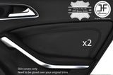 BLACK STITCH 2X REAR DOOR CARD TRIM LEATHER COVER FOR MERCEDES GLA CLASS 14-19
