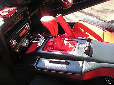 FITS TOYOTA MR2 MK1 AW11 RED LEATHER GEAR&HANDBRAKE GAITER CUSTOM NEW MADE IN UK
