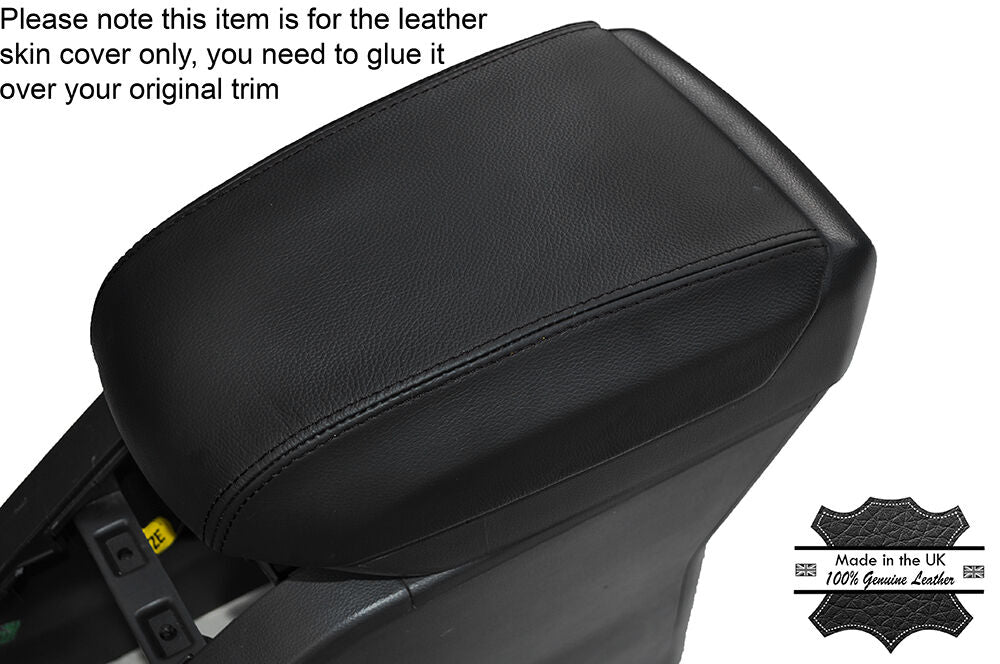 BLACK STITCHING LEATHER ARMREST SKIN COVER FITS VAUXHALL OPEL ANTARA 2006-2010