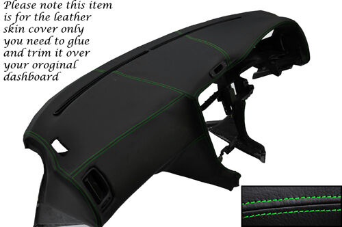 GREEN STITCH FITS TOYOTA MR2 MK2 1989-2000 DASH DASHBOARD LTHR  SKIN COVER ONLY