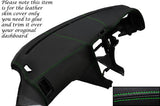 GREEN STITCH FITS TOYOTA MR2 MK2 1989-2000 DASH DASHBOARD LTHR  SKIN COVER ONLY