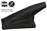 WHITE STITCH LEATHER HANDBRAKE GAITER FITS VW T4 TRANSPORTER CARAVELLE 90-03