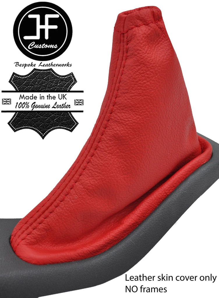 RED TOP GRAIN REAL LEATHER HANDBRAKE GAITER FOR FORD FOCUS MK2 2008-2011