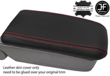 RED STITCH REAL LEATHER ARMREST LID COVER FITS SUBARU FORESTER SG9 2006-2008