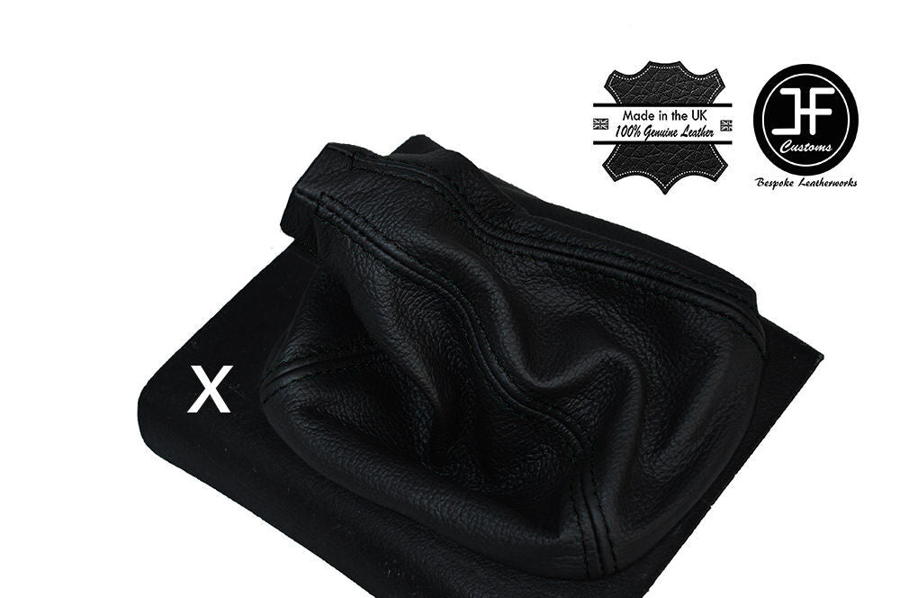 BLACK STITCH MANUAL LEATHER GEAR GAITER FITS VOLKSWAGEN GOLF MK3 1992 TO 1997