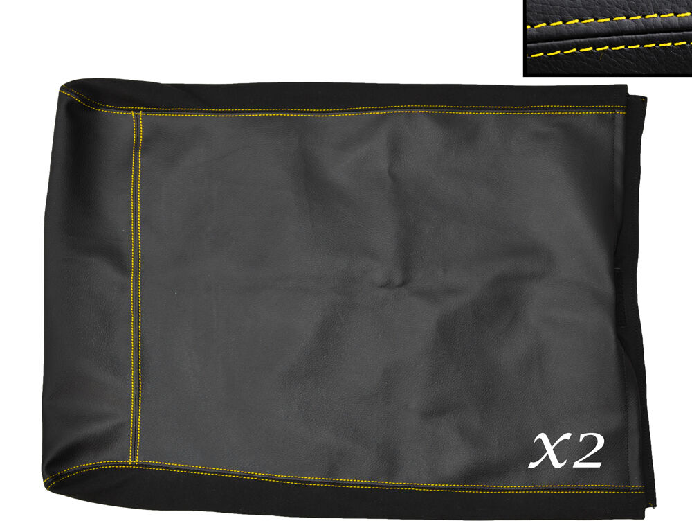 YELLOW  STITCH 2X VINYL & LUXE SUEDE GLASS ROOF BAGS FITS TOYOTA MR2 MK2 89-00