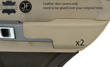 PARCHMENT REAL LEATHER 2X REAR DOOR ARMREST COVER FOR RANGE ROVER VOGUE 02-06