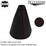 D RED STITCH LEATHER GEAR+HANDBRAKE+CONSOLE TUNNEL COVERS FOR VAUXHALL VX220