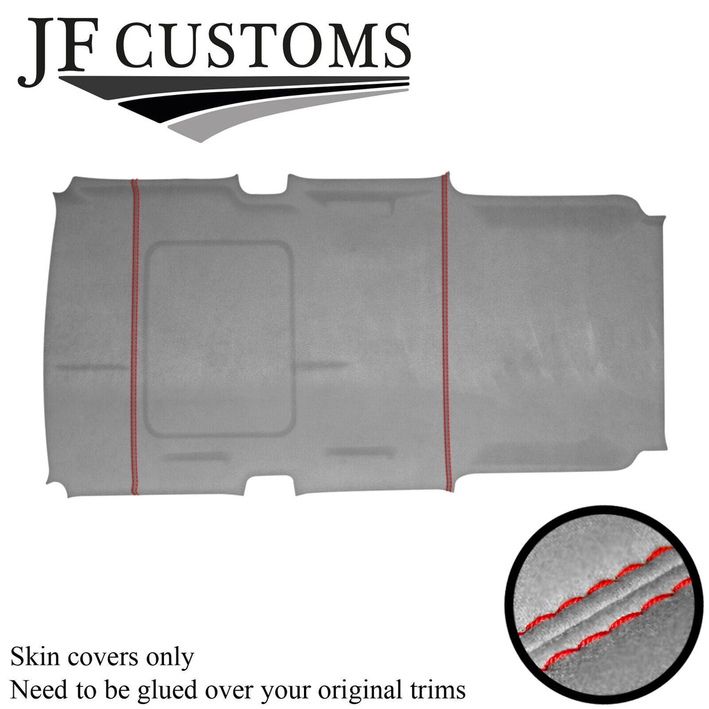 RED STITCH L GREY LUXE-SUEDE SUNROOF COVER FITS HUMMER H3 05-11 STYLE1