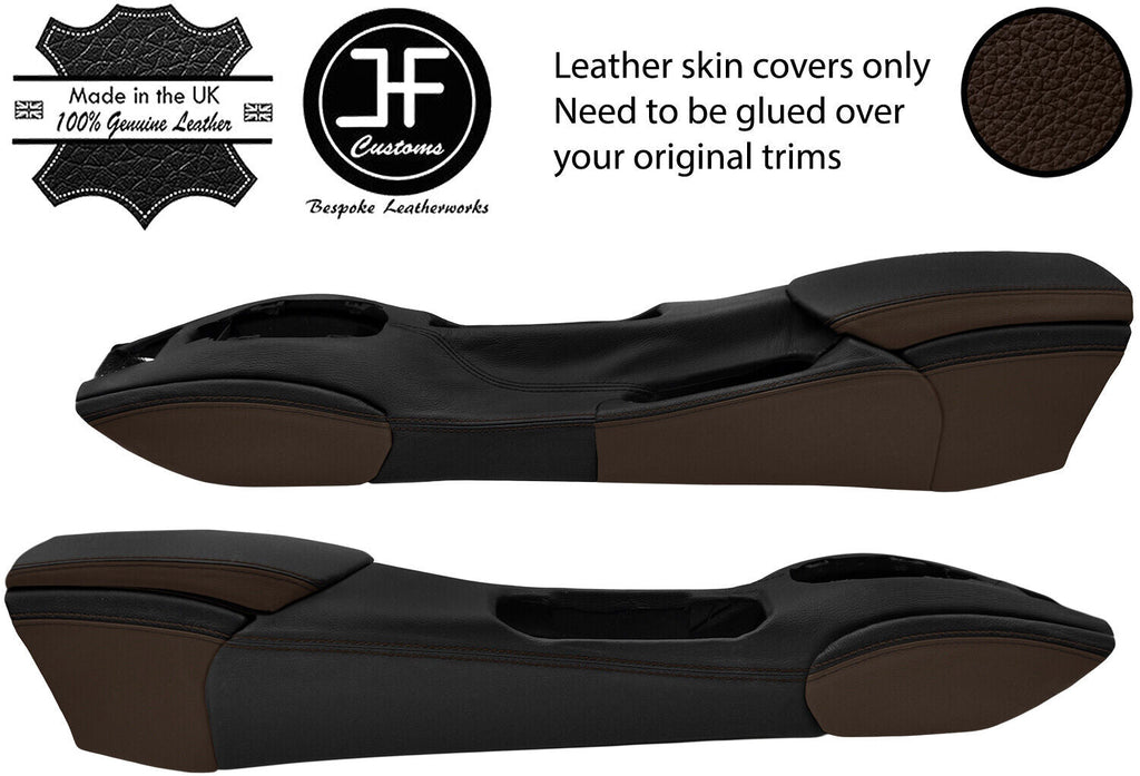 BLACK BROWN FULL CENTRE CONSOLE LEATHER COVERS FITS PORSCHE BOXSTER 986 96-04