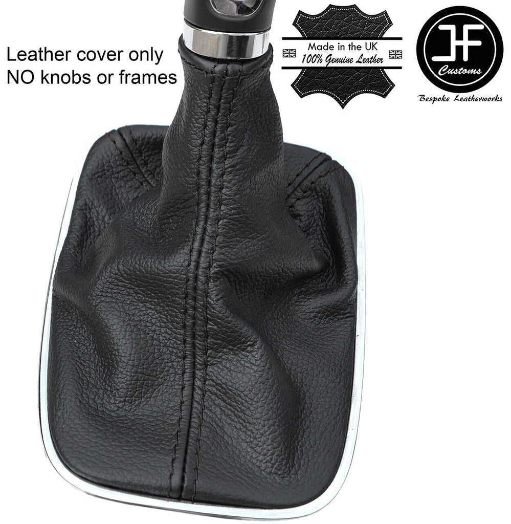 BLACK STITCHING TOP GRAIN LEATHER GEAR GAITER FITS VAUXHALL OPEL INSIGNIA 08-16