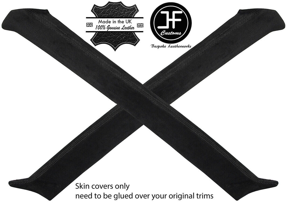 BLACK STITCH 2X A POST PILLAR SUEDE COVERS FITS DATSUN 280ZX 1979-1981