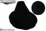 BLACK LUX-STITCH SUEDE GEAR GAITER WITH PLASTIC FRAME FOR VW T5 03-15 CUSTOM NEW