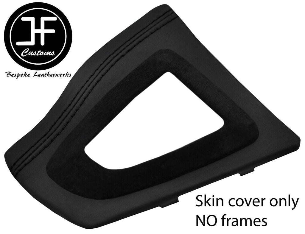 BLACK STITCH AUTO GEAR SURROUND NAPPA & SUEDE TRIM COVERS FOR BMW 4 F32 F33