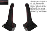 RED STITCH 2X FULL DOOR HANDLE LEATHER SKIN COVERS FITS PORSCHE 911 964 89-94
