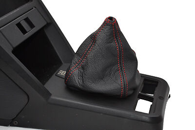 FITS FIAT X1/9 X19 red stitch LEATHER GEAR GAITER CUSTOM NEW MADE IN UK
