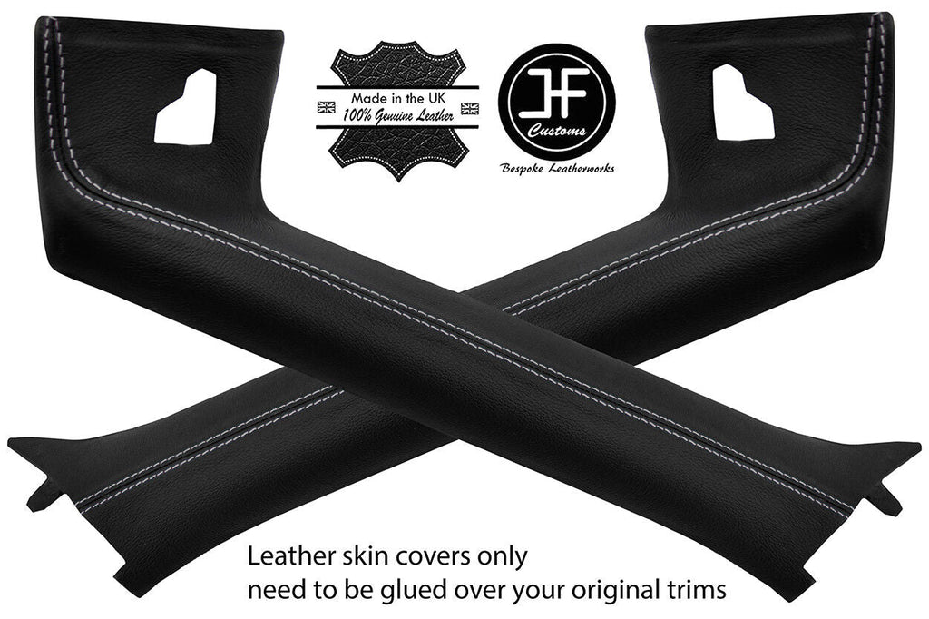 GREY STITCH 2X A PILLAR LEATHER COVERS FITS BMW Z4 E85 ROADSTER 03-09 STYLE 2