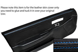 BLUE STITCHING 2X DOOR CARD TRIM LEATHER SKIN COVERS FITS HONDA CRX 1988-1991