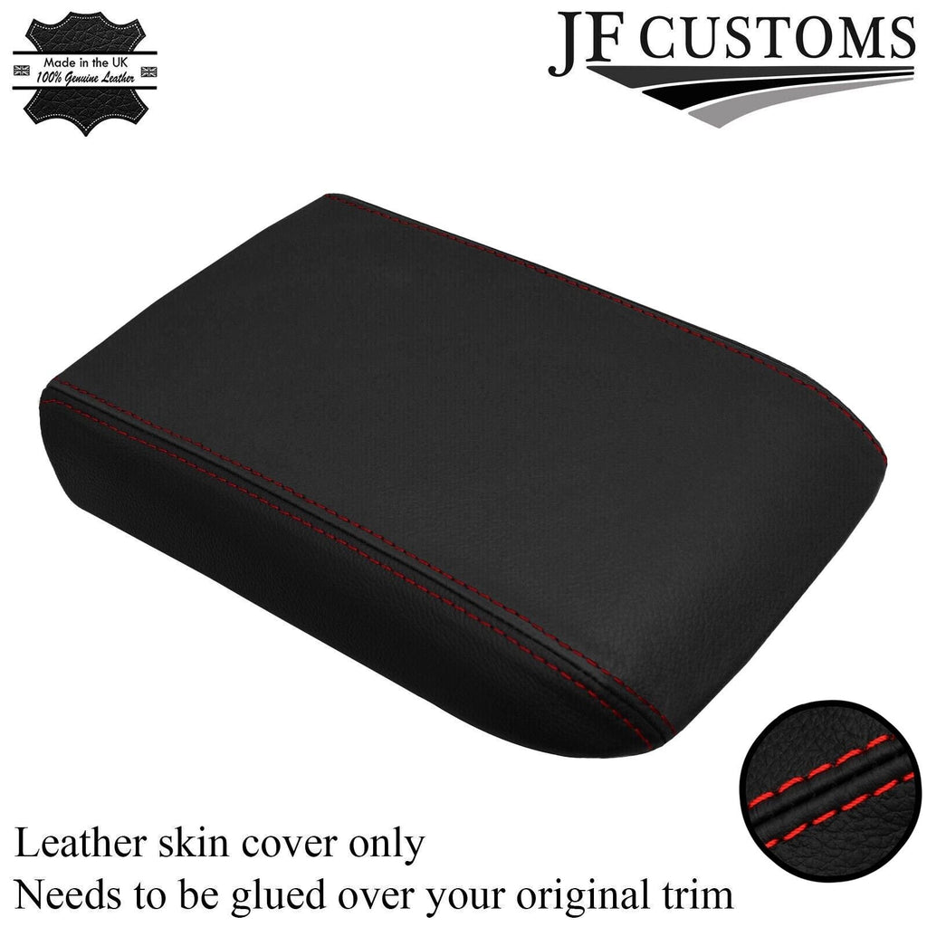FITS FORD MUSTANG 05-09 LEATHER ARMREST COVER red stitch CUSTOM NEW MADE IN UK