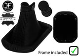 BLACK BLACK STRIPE LEATHER MANUAL GEAR + PLASTIC FRAME FOR JEEP RENEGADE 14-20