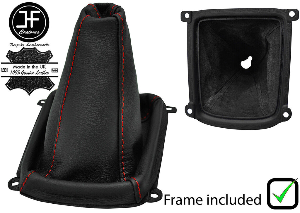 RED STITCH LEATHER MANUAL GEAR+PLASTIC FRAME FITS SSANGYONG RODIUS 04-12