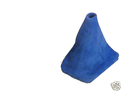 FITS CITROEN SAXO BLUE PU SUEDE GEAR GAITER COVER BLUE DOUBLE STITCH CUSTOM NEW