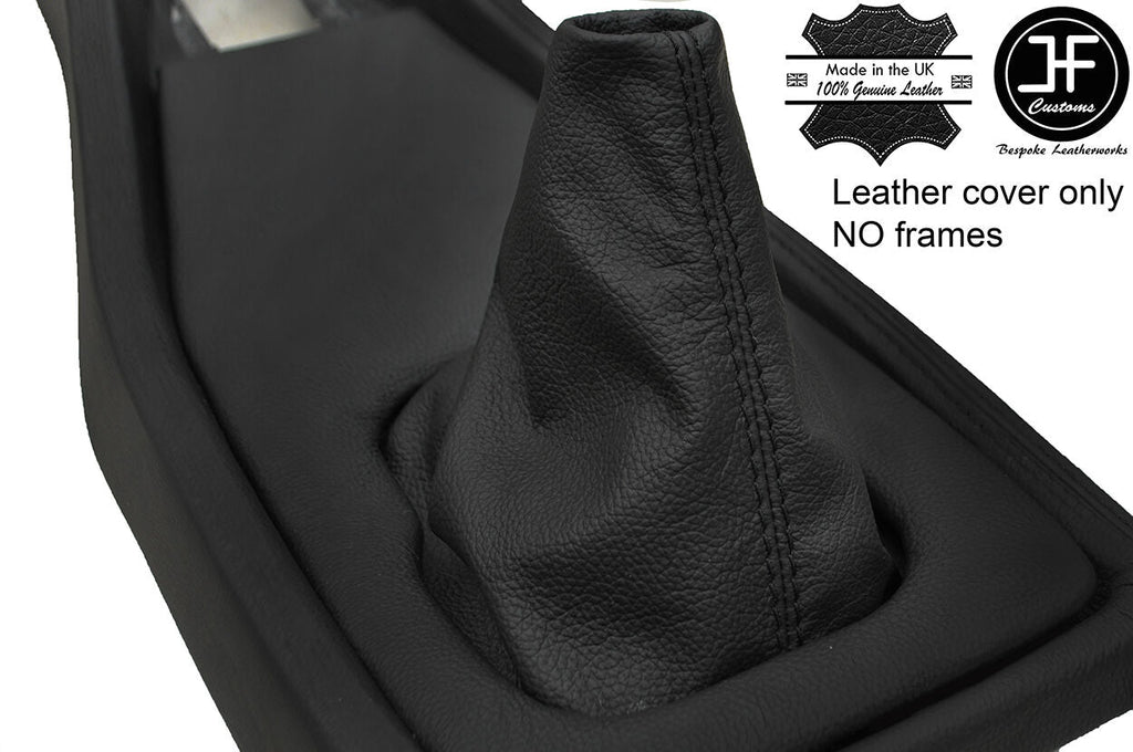 BLACK STITCH TOP GRAIN REAL LEATHER GEAR GAITER COVERS FITS TRIUMPH TR6 TR7 TR8