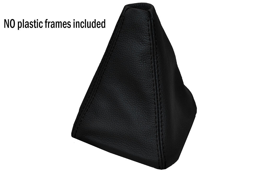 BLACK STITCHING LEATHER SKIN GEAR GAITER FITS SEAT IBIZA 1999-2002 CUSTOM NEW