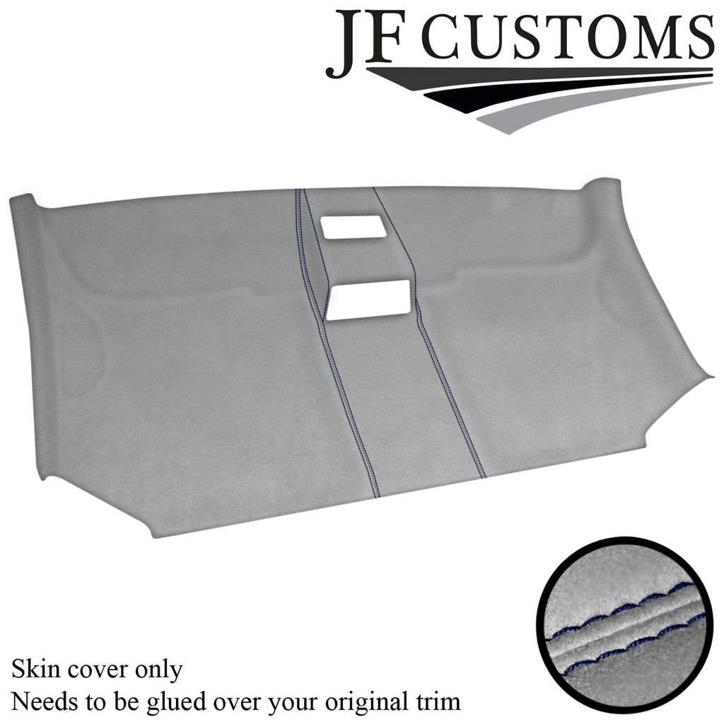 D BLUE STITCH L GREY SUEDE FRONT ROOF HEADLINER COVER FITS VW T5 TRANSPORTER