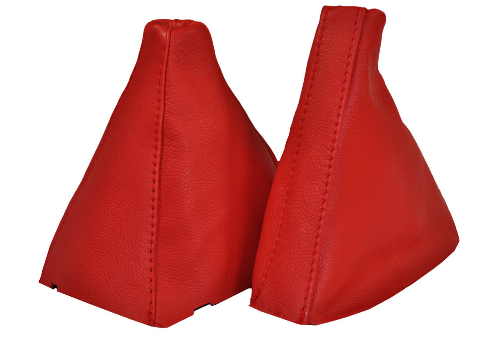 RED LEATHER  FITS BMW 5 SERIES E39 1995-2004 GEAR GAITER HANDBRAKE GAITER