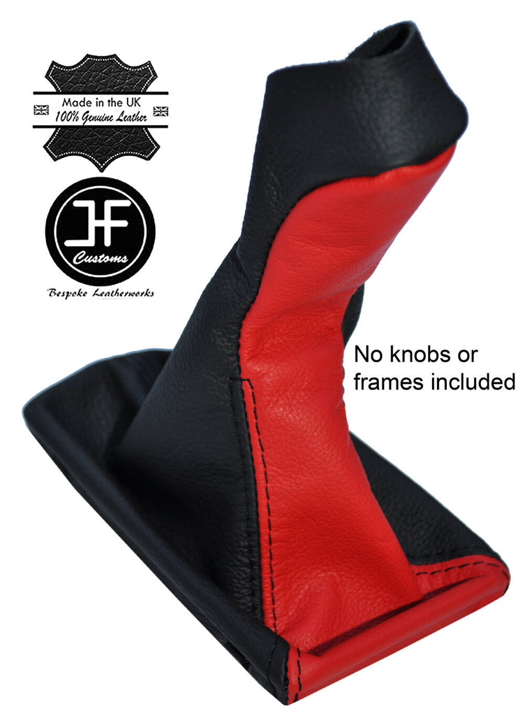 BLACK & RED LEATHER MANUAL GEAR KNOB GAITER COVER FITS MERCEDES E CLASS W211