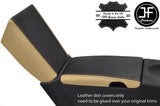 BLACK &  BEIGE ARMREST & STORAGE LID LEATHER COVERS FOR MERCEDES SLK R171 04-11