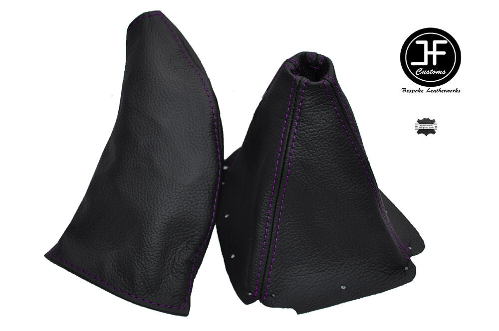 PURPLE STITCH LEATHER GEAR GAITER & HANDBRAKE GAITER FITS MAZDA MX5 MK2 98-00 NB