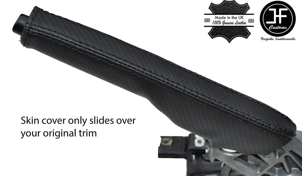 BLACK STITCH CARBON FIBER VINYL HANDBRAKE GAITER FITS VW GOLF MK5 V 03-09