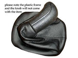 FITS SKODA OCTAVIA MK1 BLACK LEATHER GEAR GAITER RS TDI CUSTOM NEW MADE IN UK