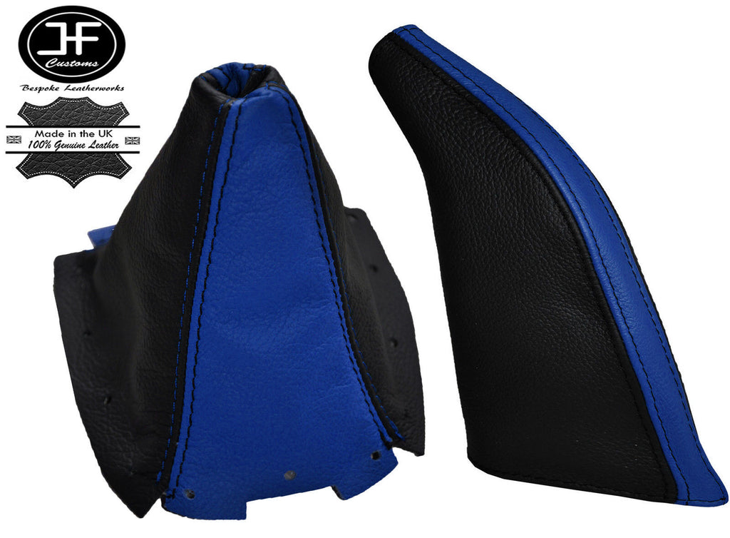 ROYAL BLUE BLACK LEATHER GEAR GAITER&HANDBRAKE GAITER FOR MAZDA MX5 MK2 NB 98-05