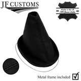 BLACK STITCH MANUAL GEAR GAITER + METAL FRAME FITS NISSAN MICRA K13 2011-2016