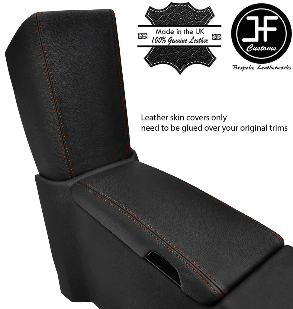 BROWN STITCH ARMREST LID&STORAGE LID LEATHER COVERS FOR MERCEDES SLK R171 04-11