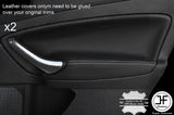 GREY STITCH 2X REAR DOOR CARD TRIM LEATHER COVERS FITS FORD MONDEO MK4 07-13