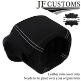 WHITE STITCH ITALIAN LEATHER STEERING SHROUD COVER FOR NISSAN 300ZX Z32 90-96